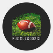 Grappig Fumblerooski Football is Life Athlete Spor Ronde Sticker (Voorkant)