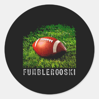 Grappig Fumblerooski Football is Life Athlete Spor Ronde Sticker