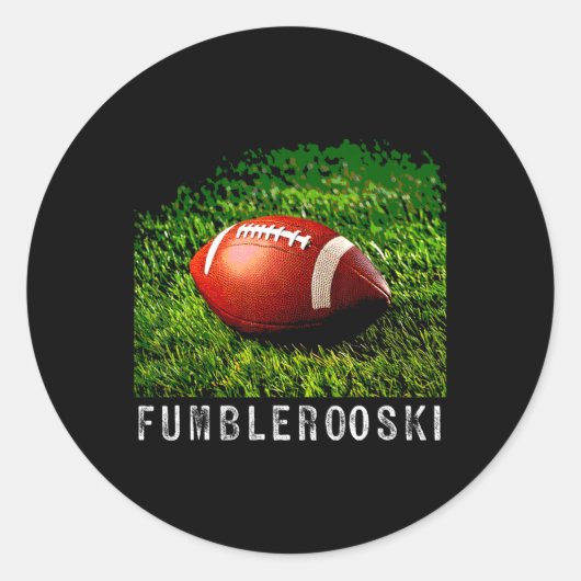 Grappig Fumblerooski Football is Life Athlete Spor Ronde Sticker (Voorkant)