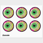 Grappig Funky Scary Schattige Spooky Zombie Eyebal Ronde Sticker (Vel)