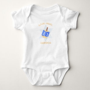 Grappig "Future Dreidel Champion" Schattige Chanoe Romper