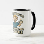 Grappig Fysiotherapeut Koffie Lover Design Mok (Voorkant rechts)