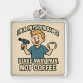 Grappig Fysiotherapeut Koffie Lover Design Sleutelhanger (Voorkant)