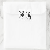 Grappig Ga niet op de WC-Sticker staan Vierkante Sticker (Tas)