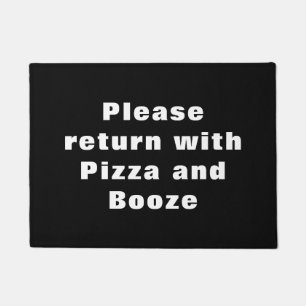 Grappig - Ga terug met Pizza en Booze Deurmat