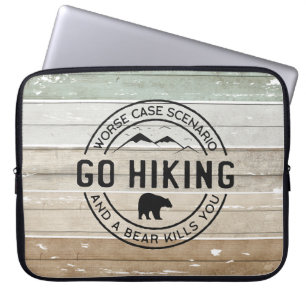 Grappig, ga wandelen laptop sleeve