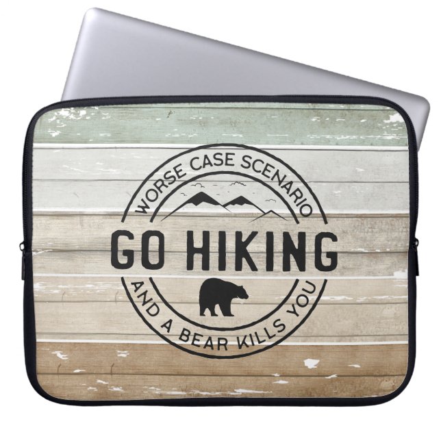Grappig, ga wandelen laptop sleeve (Voorkant)