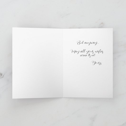 Grappig gag cadeau sarcastisch onbeleefd Gevouwen  Kaart (Binnen)