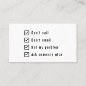 Grappig Gag Pensioen Vaarwel Spanning Hallo Pensio Visitekaartje (Achterkant)