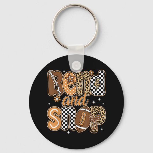 Grappig Game Day Touchdown Seizoen Schattige Bend  Sleutelhanger (Voorkant)