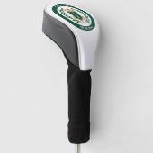 Grappig "Game Over" Trouw Monogram Wapenschild Kla Golfheadcover (Schuin)