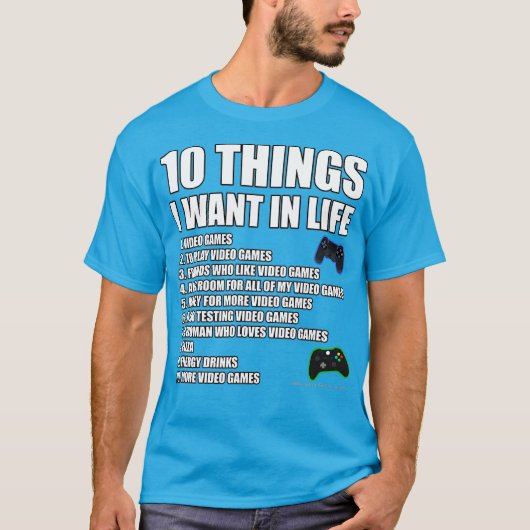 Grappig gamen voor mannen video game-cadeau t-shirt (Voorkant)
