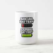 Grappig Gamer Batterijniveau Gaming Design Koffiemok (Center)