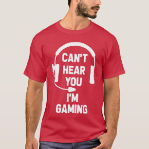 Grappig gamer cadeau headset Kan je niet horen Ik T-shirt