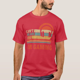 Grappig gamer cadeau headset Kan je niet horen Ik T-shirt