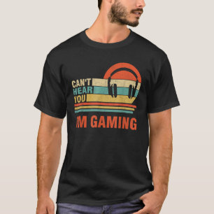 Grappig gamer cadeau headset Kan je niet horen Ik T-shirt