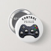 Grappig gamer cadeau ronde button 5,7 cm (Voorkant /achterkant)
