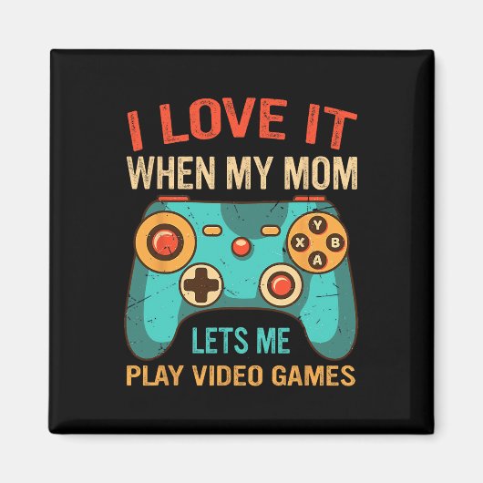 Grappig gamer cadeau voor jongens console videogam magneet (Voorkant)