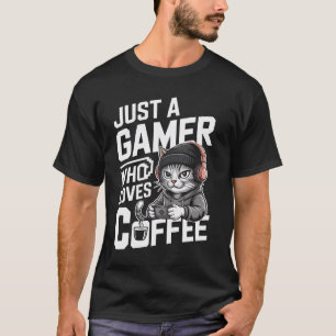 Grappig Gamer Cat Shirt gewoon een gamer die van k