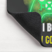 Grappig gamer citaat controller grafische muismat (Hoek)