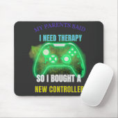 Grappig gamer citaat controller grafische muismat (Met muis)