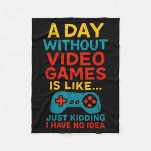 Grappig gamer citaat grafische tee heren jongens t fleece deken