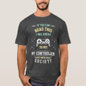 Grappig Gamer Controller Neer Shirt (Voorkant)