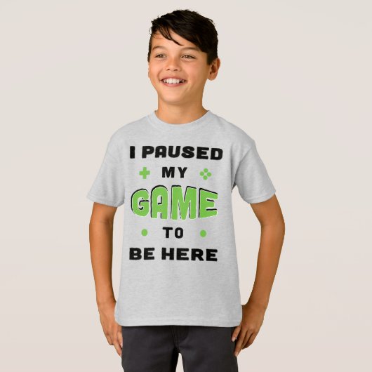 Grappig gamer Gezegde dat ik mijn spel heb gepauze T-shirt (Voorkant volledig)