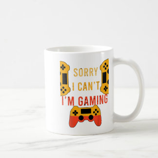 Grappig Gamer Gift Sorry dat ik niet kan spelen Koffiemok
