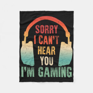 Grappig gamer grafisch shirt voor tieners jongens fleece deken