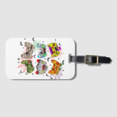 Grappig Gamer Halloween Bagagelabel (Voorkant (horizontaal))