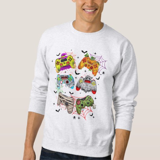 Grappig Gamer Halloween T-Shirt sweatshirt (Voorkant)
