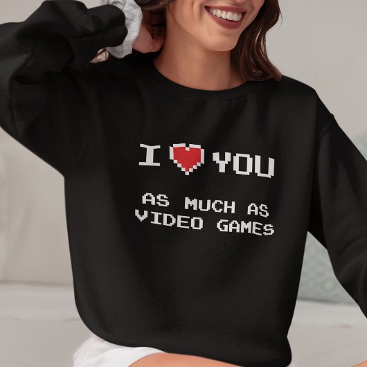 Grappig Gamer Koppel | Retro 8-bit Pixel Hart Trui