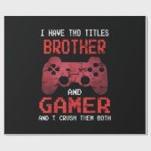 Grappig gamer videogames voor jongens Brother Cadeaupapier (Vlak)