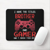 Grappig gamer  videogames voor jongens Brother Muismat (Met muis)