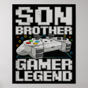 Grappig gamer  videogames voor jongens Brother S Poster