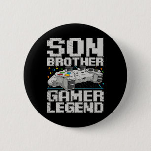 Grappig gamer  videogames voor jongens Brother S Ronde Button 5,7 Cm