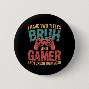 Grappig gamer  videogames voor jongens Brother S Ronde Button 5,7 Cm