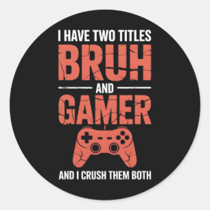 Grappig gamer videogames voor jongens Brother S Ronde Sticker