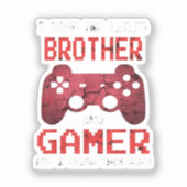 Grappig gamer  videogames voor jongens Brother Sticker (Voorkant)