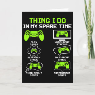 Grappig gamer wat ik doe in mijn vrije tijd bij ga kaart