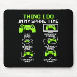 Grappig gamer wat ik doe in mijn vrije tijd bij ga muismat