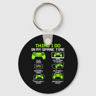 Grappig gamer wat ik doe in mijn vrije tijd bij ga sleutelhanger