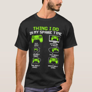 Grappig gamer wat ik doe in mijn vrije tijd bij ga t-shirt