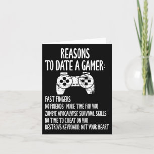 Grappig gamertekstontwerp - gamer-boyfriend - leuk kaart