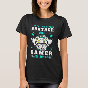 Grappig Gaming Brother Boys Gamer Videospel T-shirt
