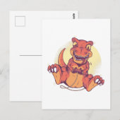 Grappig Gaming Dinosaurus T-Rex Gamer Cool Kinder  Briefkaart (Voorkant / Achterkant)