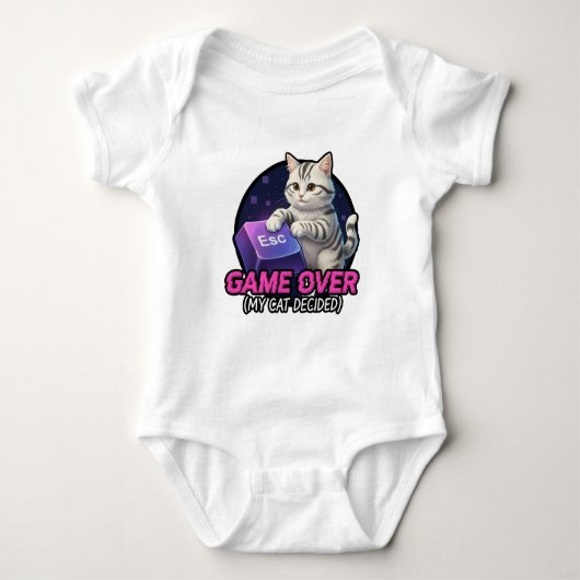 Grappig Gaming Kat Gamer Cadeau - Mijn Kat Besloot Romper (Voorkant)