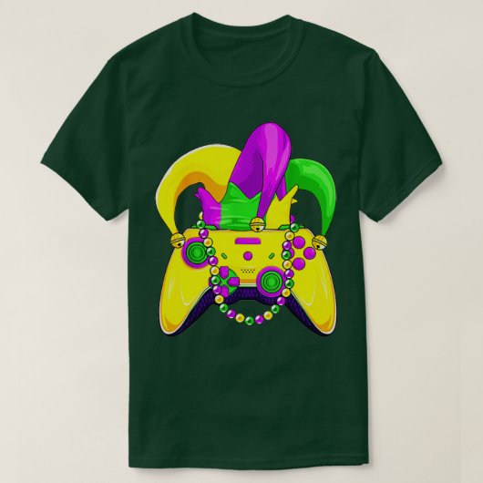 Grappig Gaming Mardi Gras Videogame T-shirt (Design voorkant)