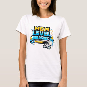 Grappig Gaming Moeder Niveau Ontgrendeld Onthuld T-shirt